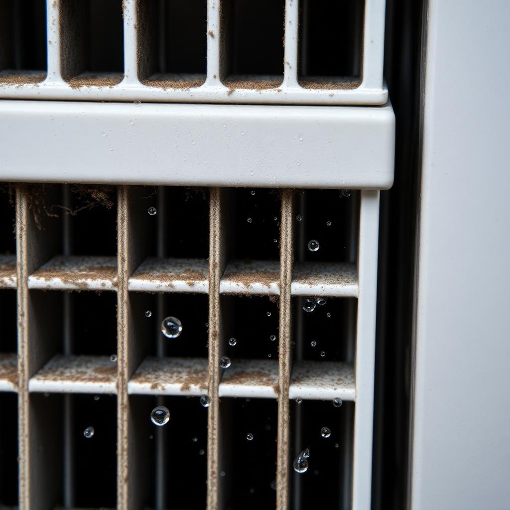 AC coil before and after deep jet cleaning service